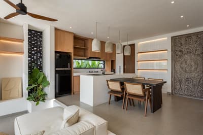Living, Workspace, Dapur & Dining