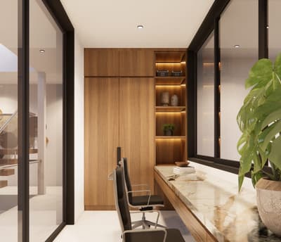 First Floor Bathroom, WIC, Office & Pantry