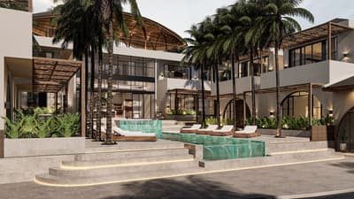 Exterior, Facade & Pool Renders