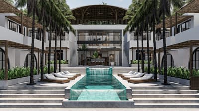 Exterior, Facade & Pool Renders
