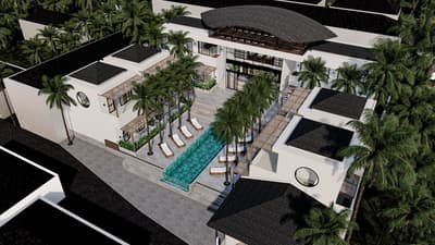 Exterior, Facade & Pool Renders