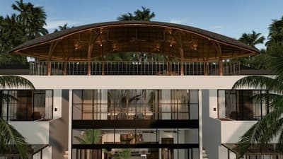 Yoga Deck & Bamboo Roof Structure
