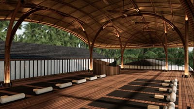 Yoga Deck & Bamboo Roof Structure