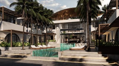 Exterior, Facade & Pool Renders