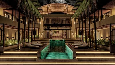 Exterior, Facade & Pool Renders