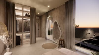 Bedroom, Wardrobe & Bathroom Access