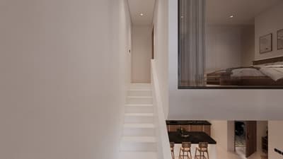 Entrance Night & Stair Void