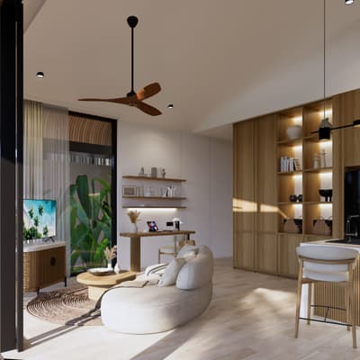 Unit 2 Living & Kitchen