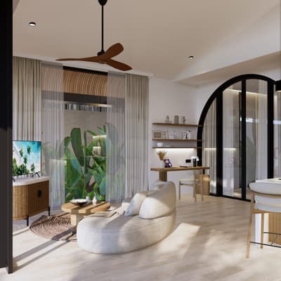 Unit 1 Living & Kitchen