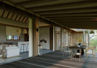 Terrace, Living & Kitchen