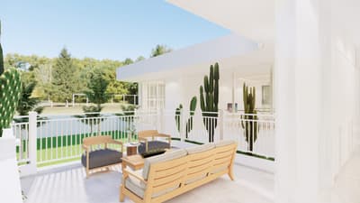Pool Courtyard & Balcony