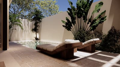 Courtyard, Pool & Daybed