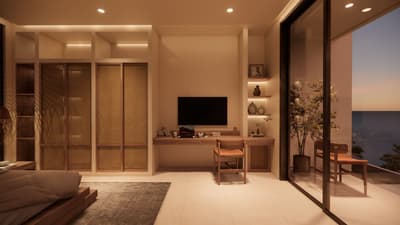 Bedroom TV & Wardrobe Details