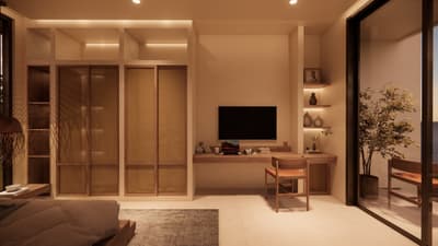 Bedroom TV & Wardrobe Details