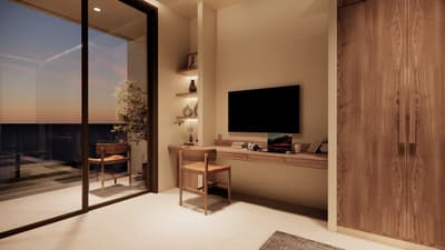 Bedroom TV & Wardrobe Details